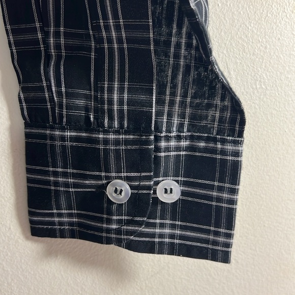 NEW Rivalry Threads Men's Black Plaid Long Sleeve Kansas State Shirt Sz SM - Picture 5 of 7